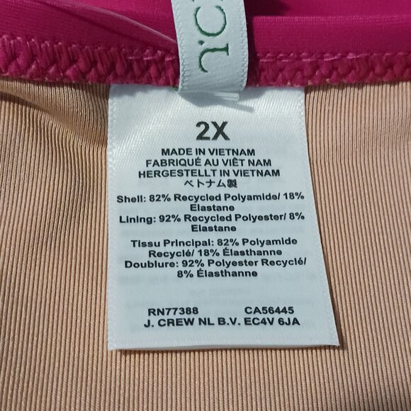 NEW J.Crew Hallie High Waist Moderate Coverage Bikini Bottoms Radiant Fuchsia 2X - Picture 7 of 12